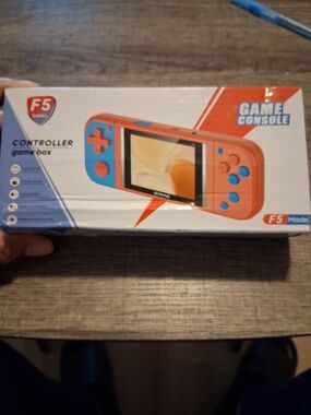 F5 Orange & Blue Handheld Game Console - Portable Controller Game Box
